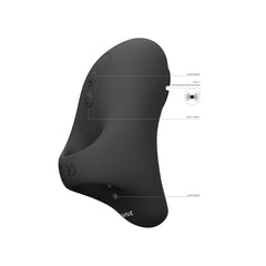 HANA - PULSE WAVE FINGER VIBRATOR - BLACK