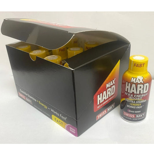 BOOST SHOTS 2OZ 12PK SWISS NAVY MAX HARD SEX & ENERGY