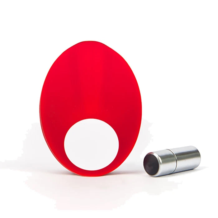 RED CALIBER VIBE SILICONE COCK RING .8"