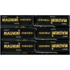 TROJAN 3'S MAGNUM RIBBED LARGE 6 PACK