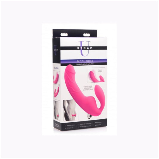 ROYAL RIDER VIBRATING SILICONE STRAPLESS STRAP