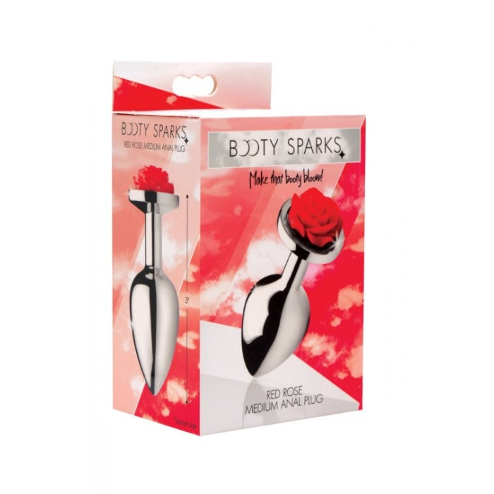 BS RED ROSE ANAL PLUG - MEDIUM 3.5"