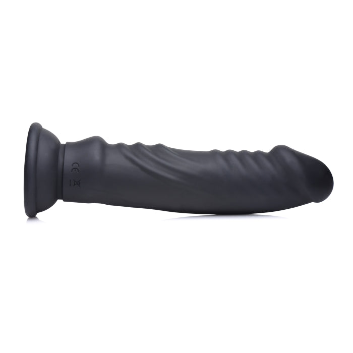 VIBRATING & E-STIM SILICONE DILDO W/ REMOTE