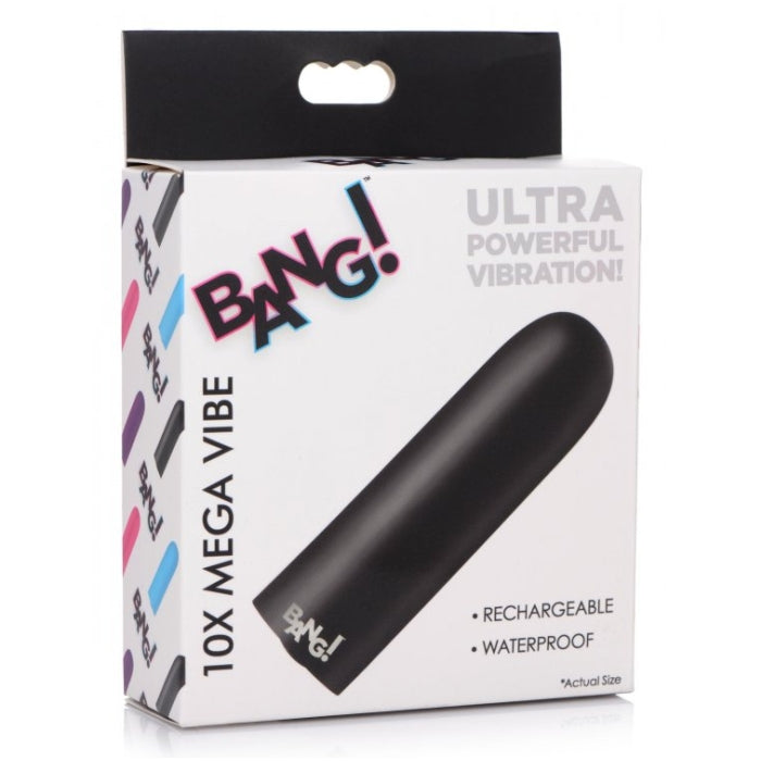BG 10X MEGA VIBE - BLACK - RECHARGEABLE - 3.5"