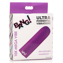 BG 10X MEGA VIBE - PURPLE - RECHARGEABLE - 3.5"