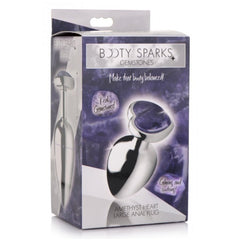 BS GEMSTONES AMETHYST HEART - LARGE ANAL PLUG