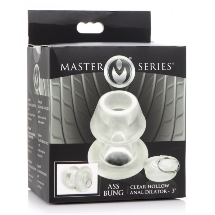 MS ASS BUNG CLEAR HOLLOW ANAL DILATOR 3" - MEDIUM