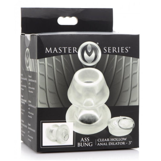 MS ASS BUNG CLEAR HOLLOW ANAL DILATOR 3" - MEDIUM