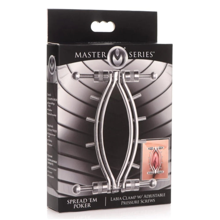 MS SPREAD 'EM POKER LABIA CLAMP W/ADJUSTABLE PRESS SCR