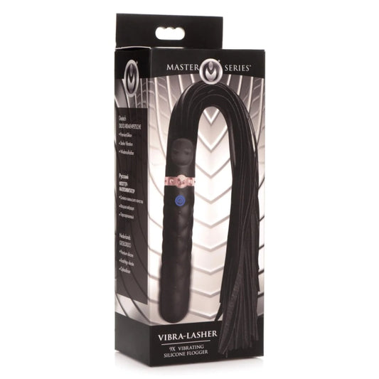 MS VIBRA-LASHER 9X VIBRATING SILCONE DILDO FLOGGER