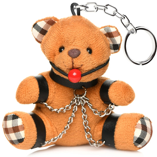 MS GAGGED TEDDY BEAR KEYCHAIN