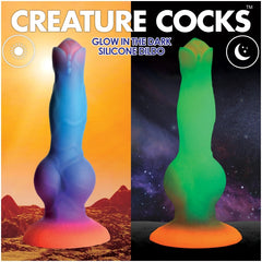 CC SPACE COCK GLOW-IN-THE-DARK SILICONE ALIEN DILDO