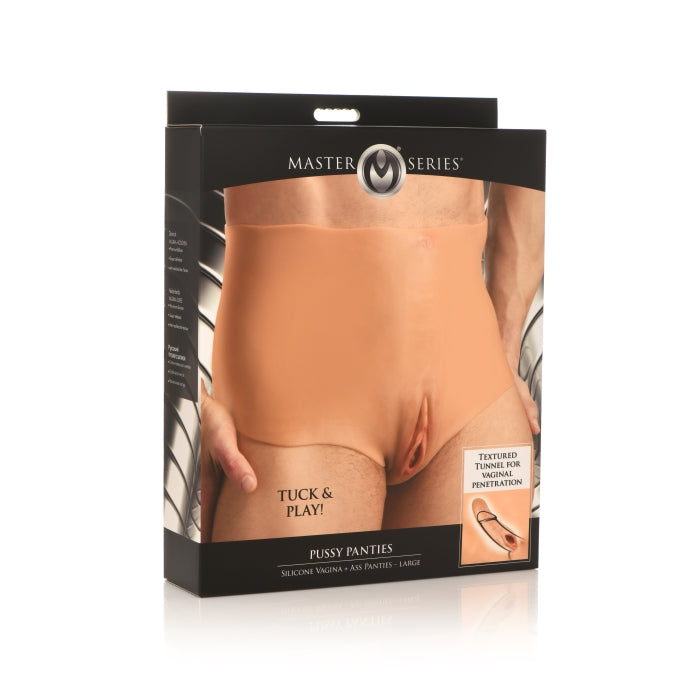 PUSSY PANTIES SILICONE VAGINA + ASS PANTIES - LARGE