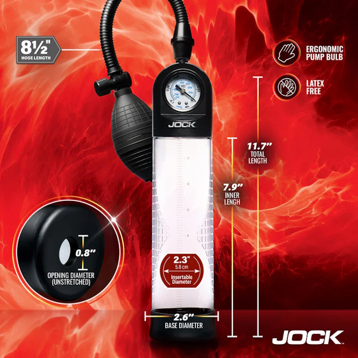 GAUGE PENIS PUMP W/ BULB PUMP UP