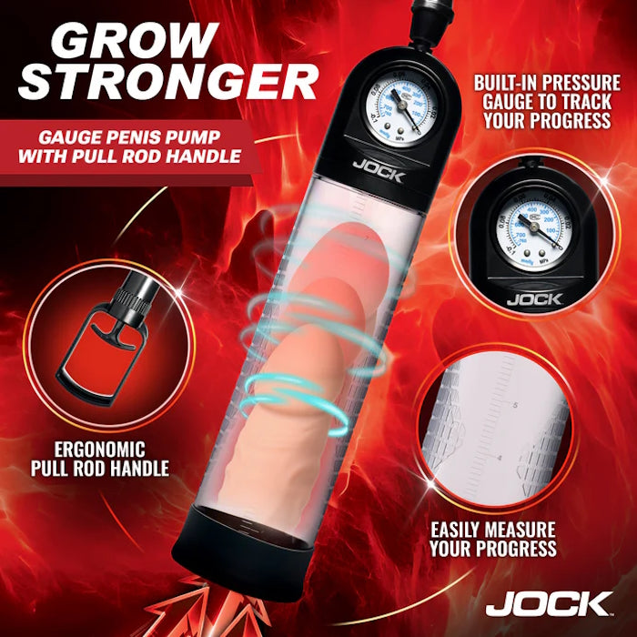 GAUGE PENIS PUMP W/ PULL ROD PUMP UP