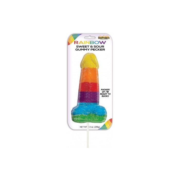 SWEET & SOUR JUMBOW RAINBOW GUMMY COCK POP