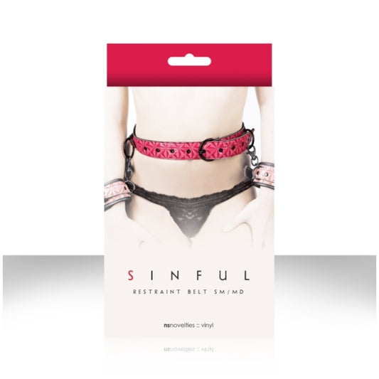**SPECIAL** SINFUL RESTRAINT BELT SM/MD - PINK