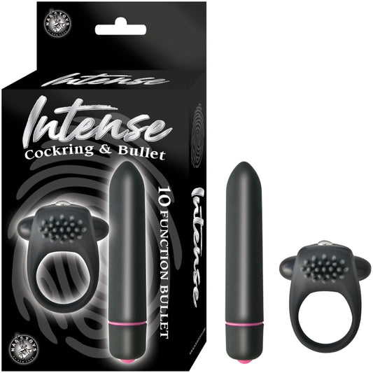 INTENSE COCKRING & BULLET-BLACK