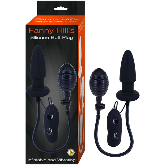 FANNY HILLS SILICONE BUTT PLUG-BLACK