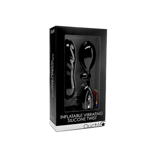 **SPECIAL** INFLATABLE VIBRATING SILICONE TWIST - BLACK