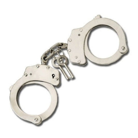 CHROME SINGLE LOCK HANDCUFFS METAL