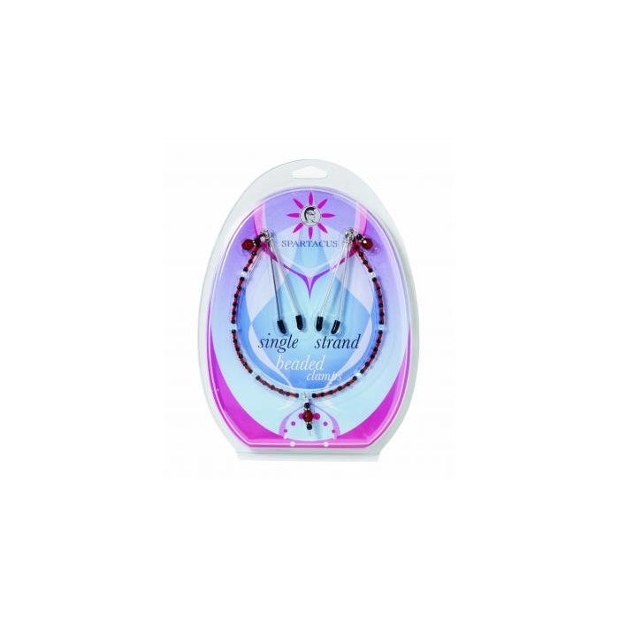 RED SINGLE STRAND NIPPLE CLAMPS