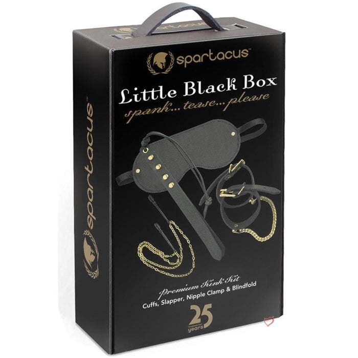 KINK KIT (CUFFS, SLAPPER, NIPPLE CLAMP & BLINDFOLD)